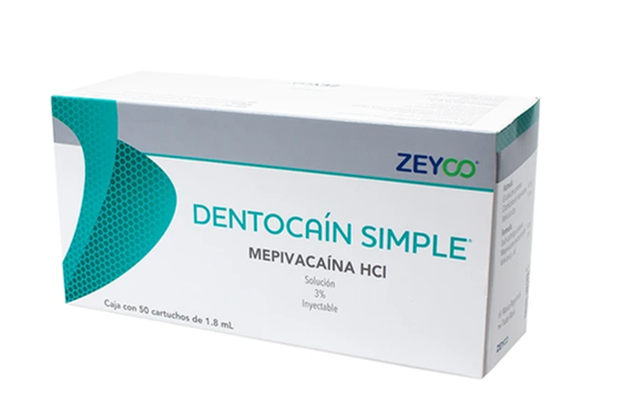 Dentocain  Simple Mepivacaine HCI 3% - Anestésico inyectable