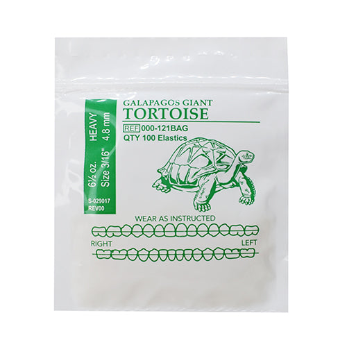 Ligas Intraorales TORTUGA 6.5oz 3/16" American Orthodontic c/200pz