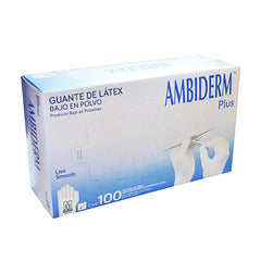 Guantes Ambiderm Latex Caja 100 Pzs